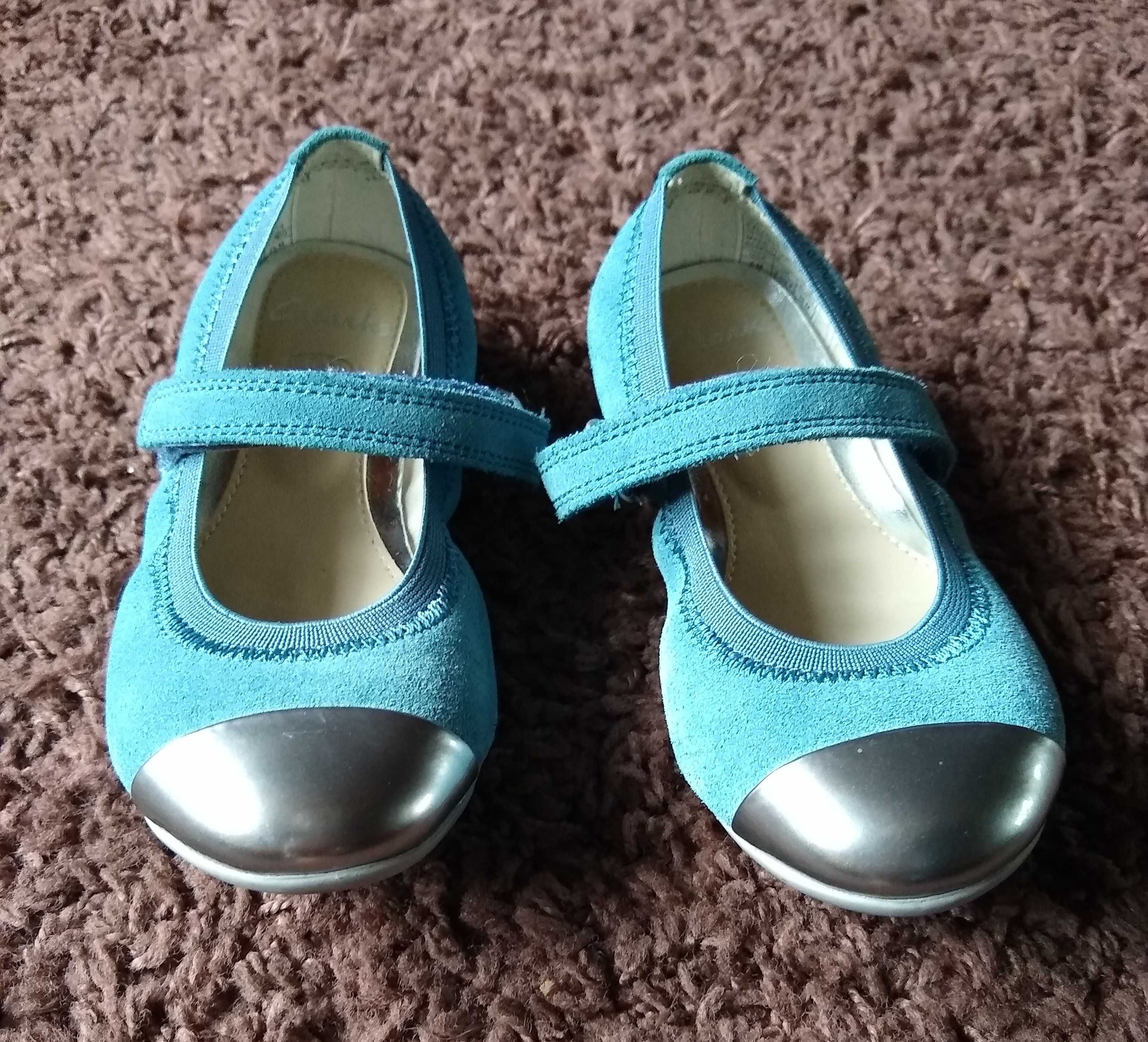 Clarks śliczne balerinki skórzane 25 7 1/2 nowe