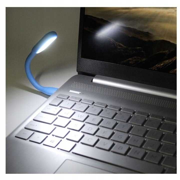 Elastyczna Lampka LED USB do Laptopa  niebieska