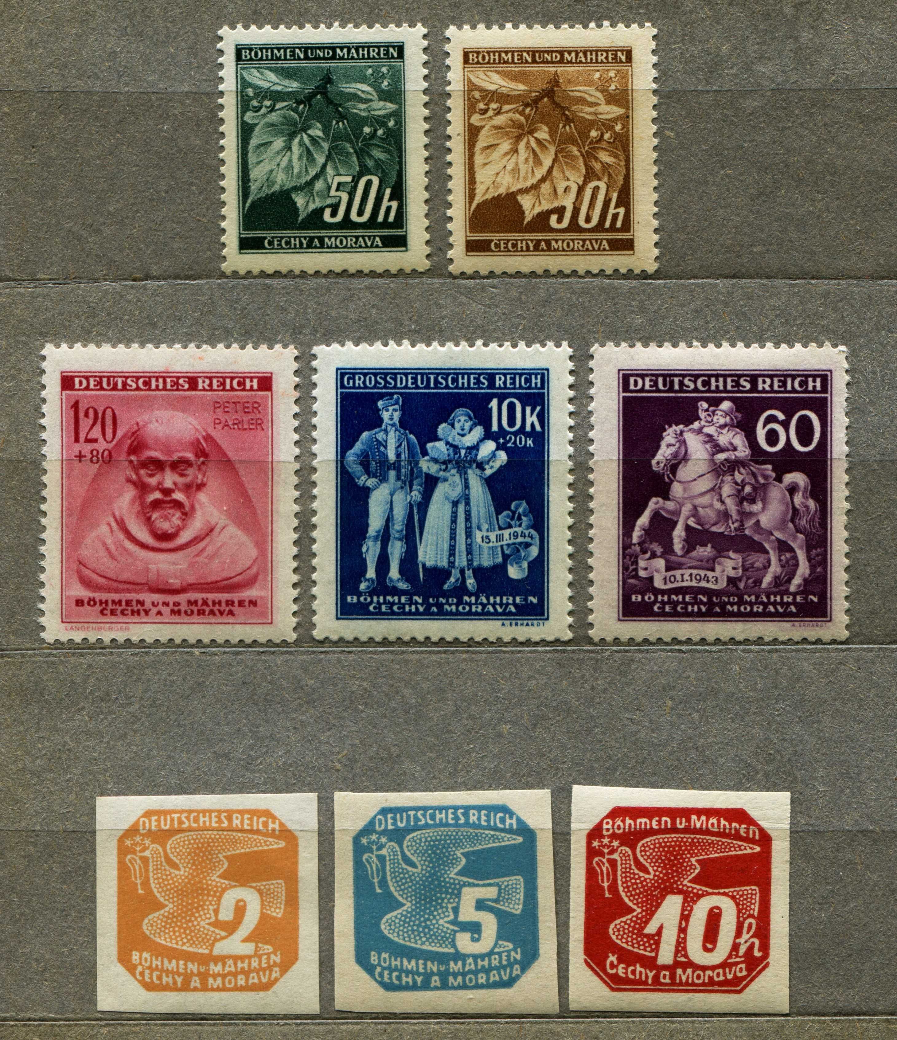 Поштові марки 3-й рейх, Богемія та Моравія