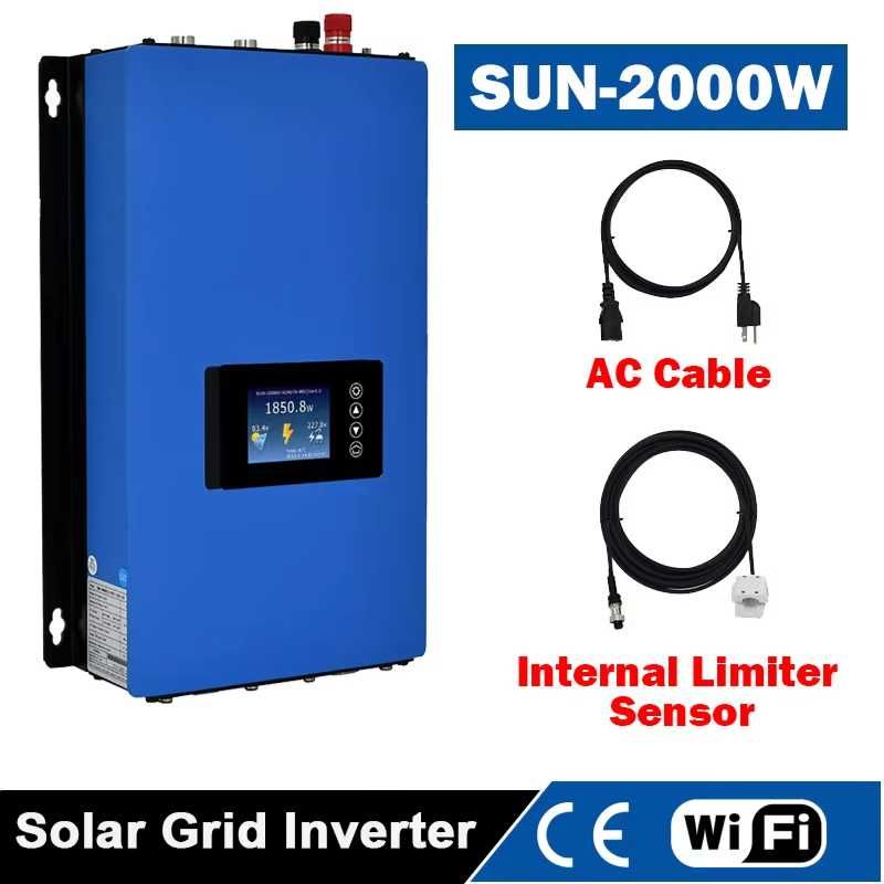 Inversor SUN 2000W Grid Tie (de injecção) com limitador