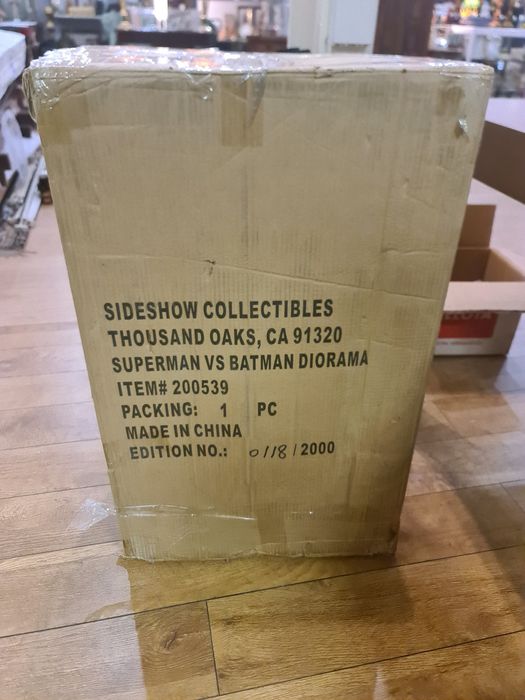 Dc Sideshow superman vs batman estatua de resina