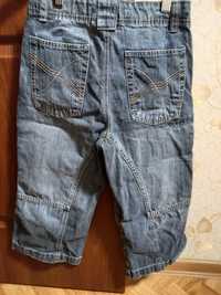 Бриджи джинсовые с утяжкой, на рост 134-140