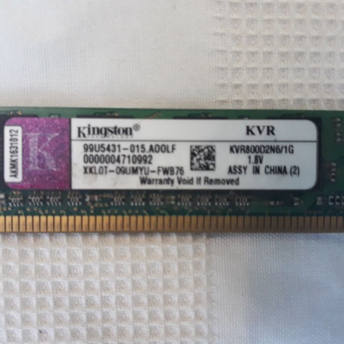 Пам'ять Kingston 1 GB DDR2 800 MHz (KVR800D2N6/1G)