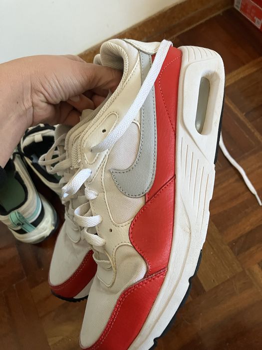 Nike tenis 41 air max brancos vermelhos