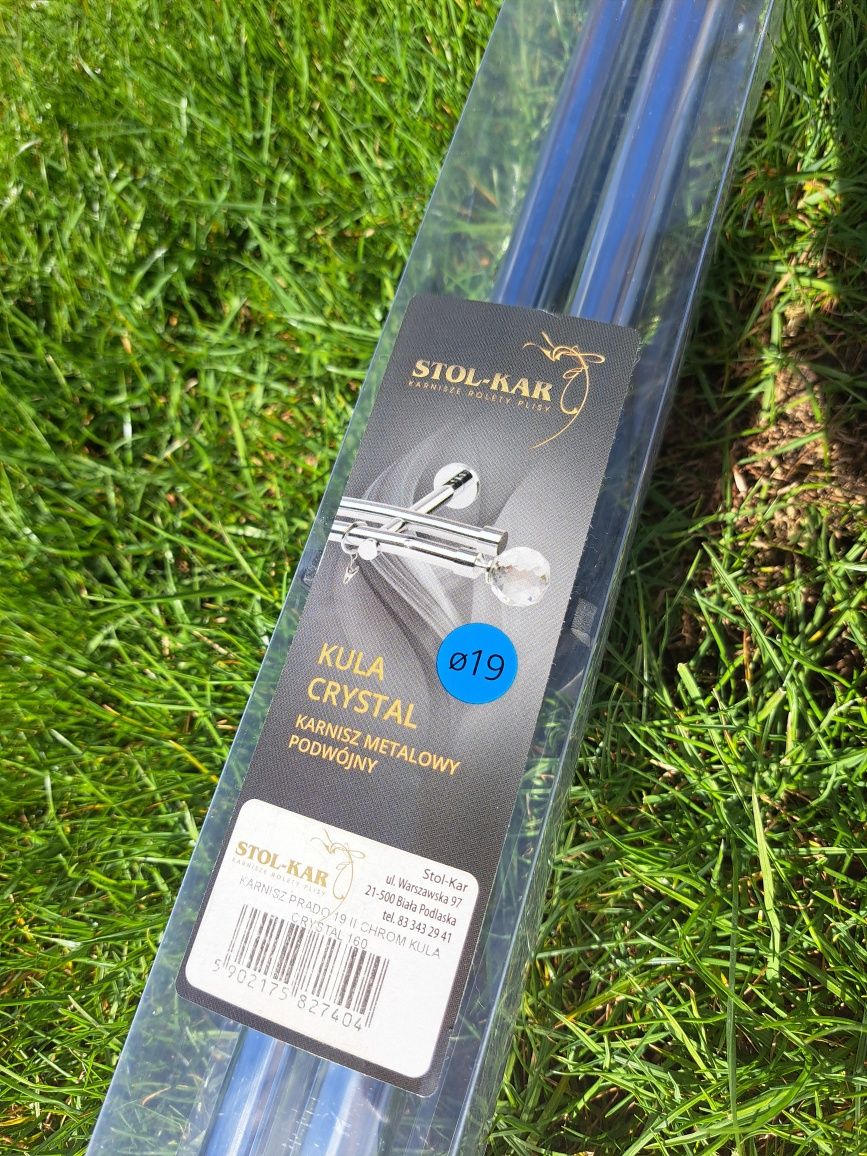 Dwa podwójne karnisze Stol-Kar Cristal 160cm