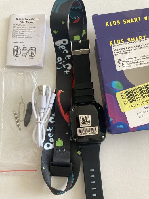 Smart Watch Kids kolor czarny Nowy z instrukcją