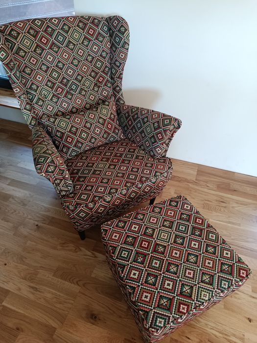 Uszak wielokolorowy kolor romby multi hiszpańska tkanina żakardowa