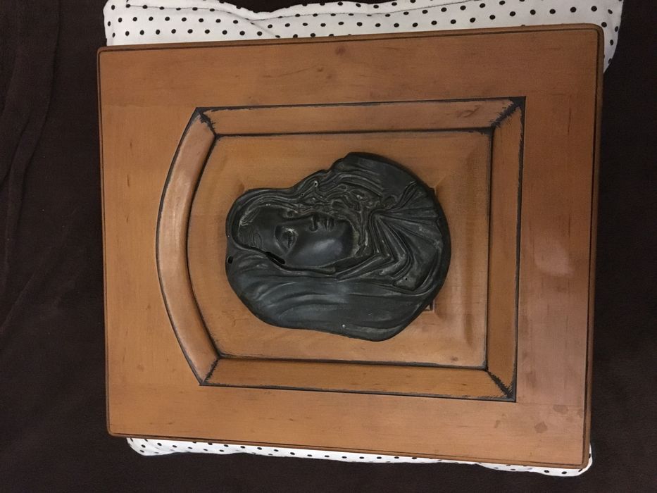 Mosiadz. Szkatułka. Taca arabska Donica Figurka swietej