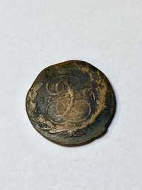Царская монета медная Екатерина ІІ 5 копеек 1779 года Е.М.