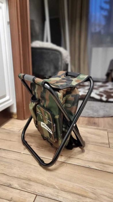 KRZESŁO TURYSTYCZNE z plecakiem i termicznym schowkiem solidne