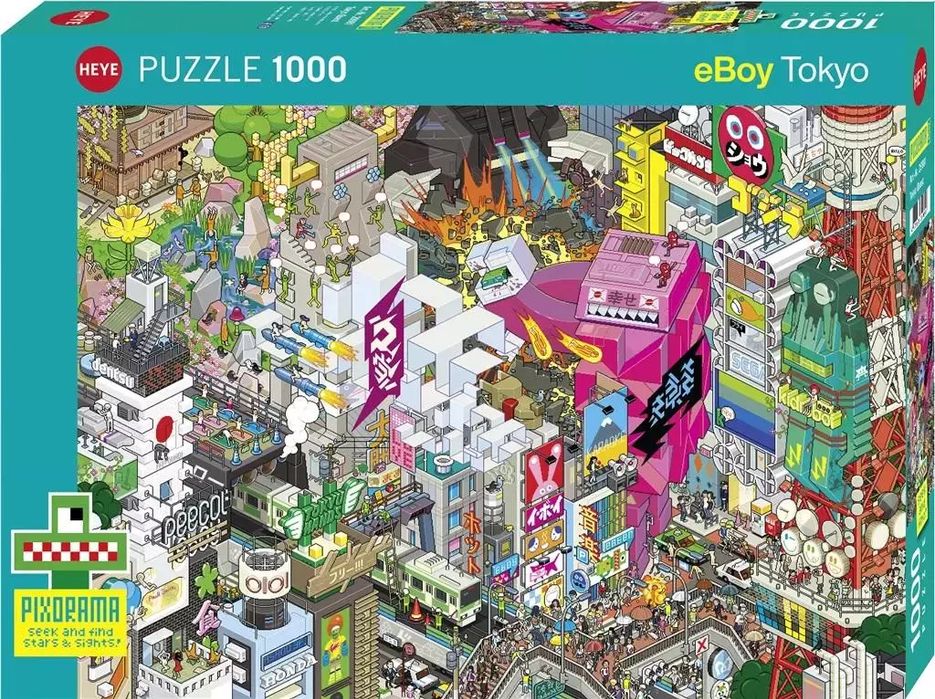 Puzzle 1000 elementów. Pixorama. Tokyo. Heye. Nowy Produkt