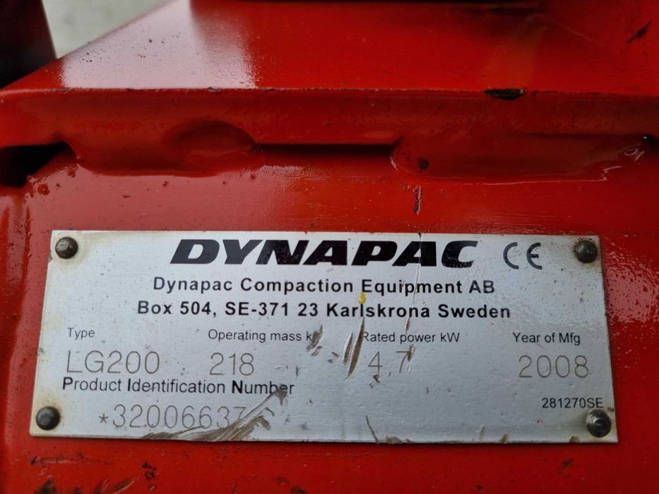 Zagęszczarka 250Kg Atlas Copco LG 200 Płyta z Norwegii jak nowa Honda