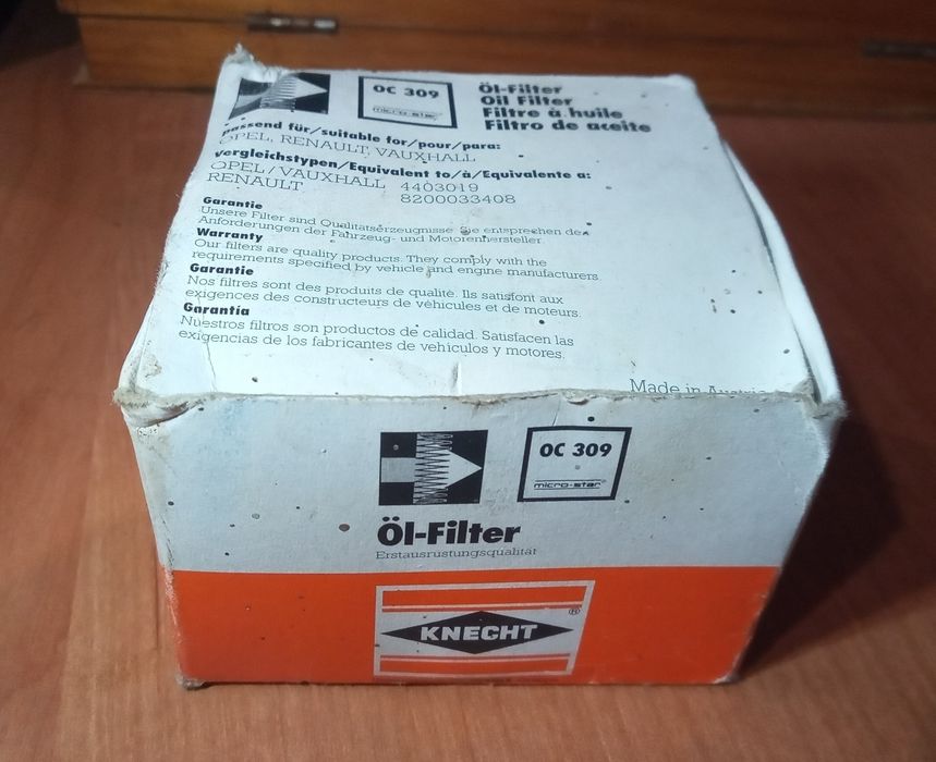 Масляный фильтр Knecht OC 309