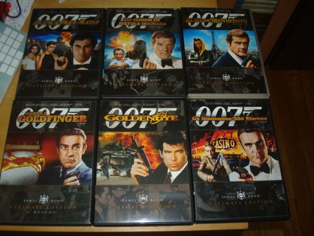 lote 12 dvds 007 ultimate edition de 1 e 2 dvds alguns selados