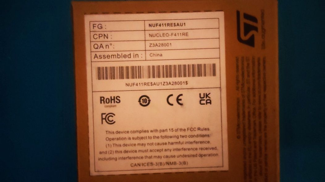 Налагоджувальна плата STM32 NUCLEO F-411 RE