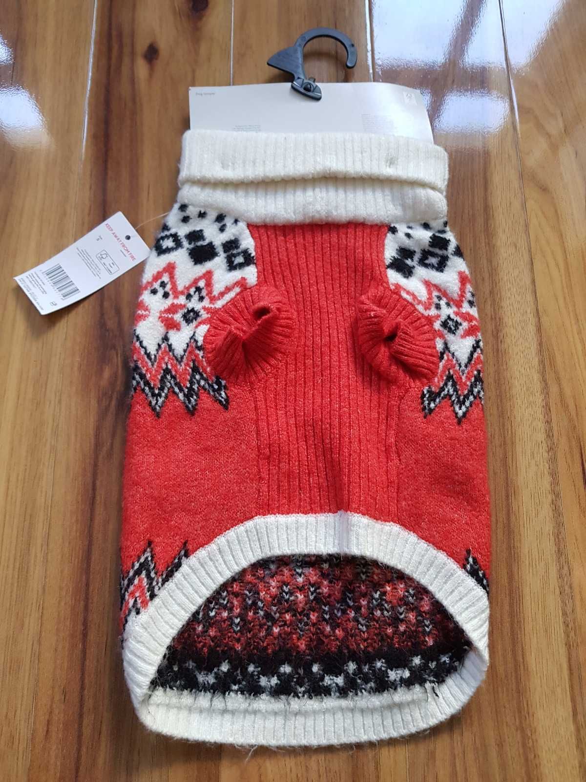 Sweter świąteczny w renifery dla psa F&F S nowy z metką sweterek