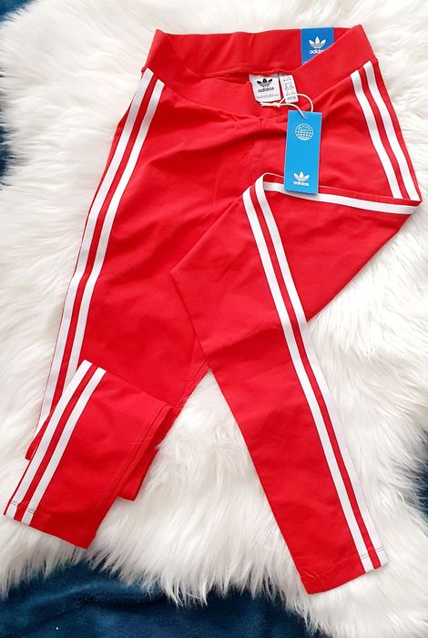 Adidas – Czerwona Bluza z Kapturem 100% oryginał