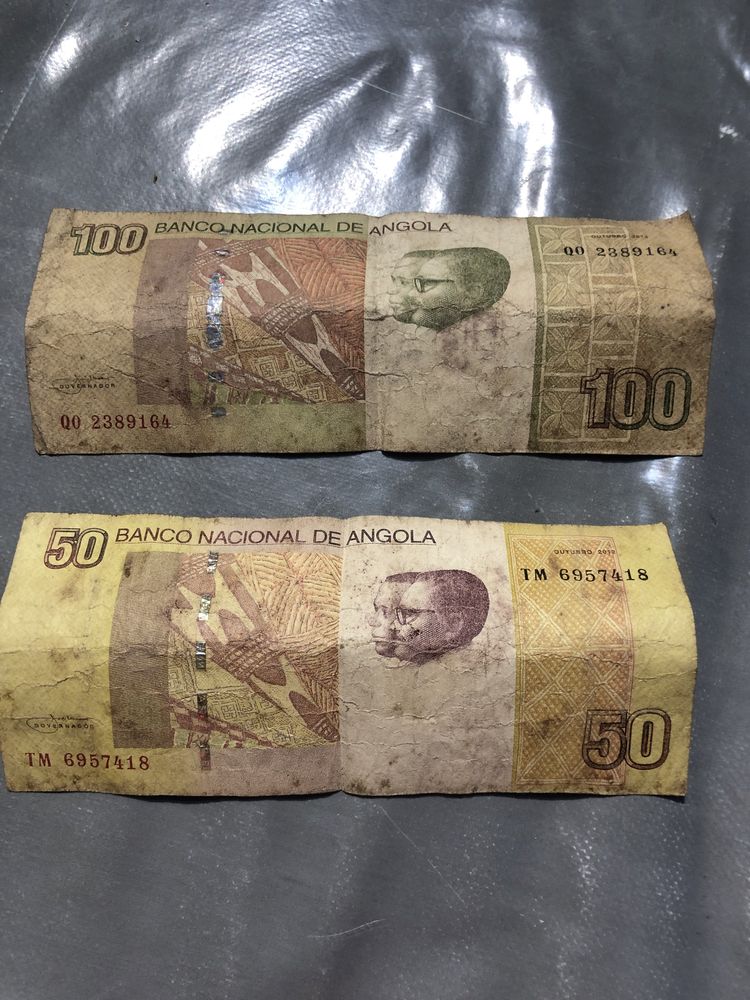 Notas Angola 50 e 100 kwanzas