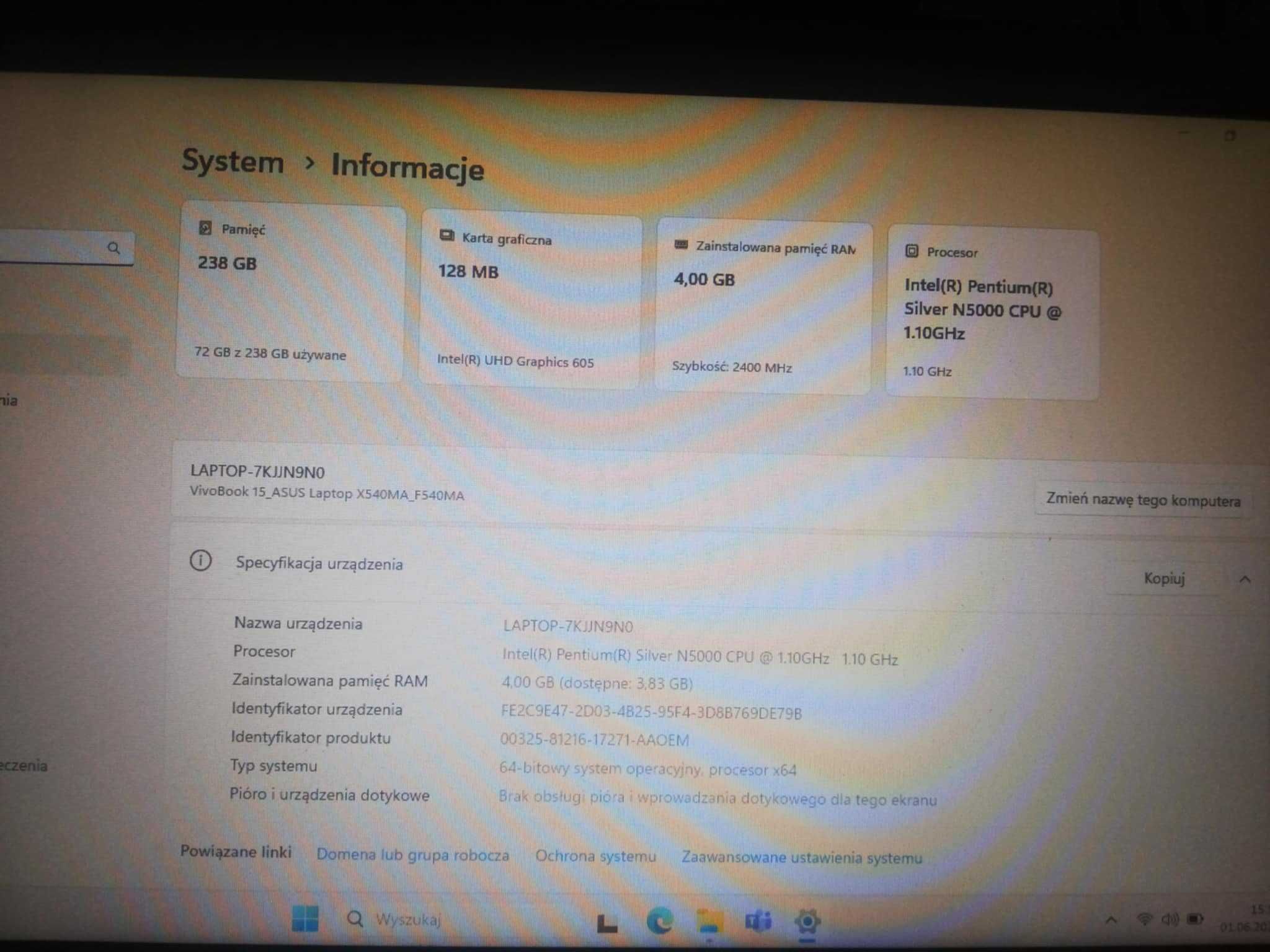 Laptop ASUS F540M