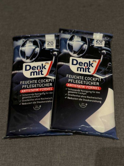 Вологі чистячі серветки для догляду за авто Denkmit 20 шт