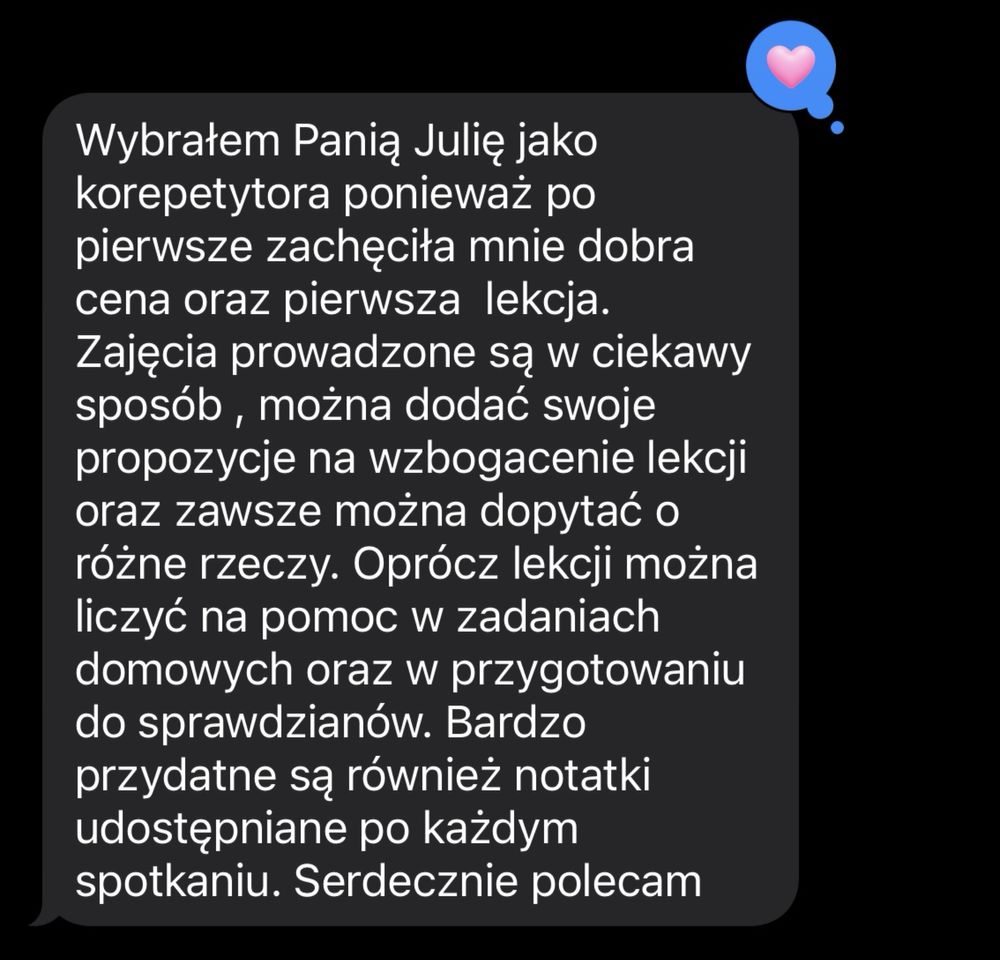 Korepetycje – WOS/język polski  – ze STUDENTKĄ PRAWA