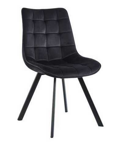 Krzesło, krzesła tapicerowane VELVET/AKSAMIT LOFT czarne idealne