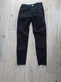 Spodnie rurki skinny 140 cm czarne