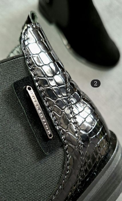 Жіночі натуральні шкіряні челсі осінні черевики чорні  36 40 41 42