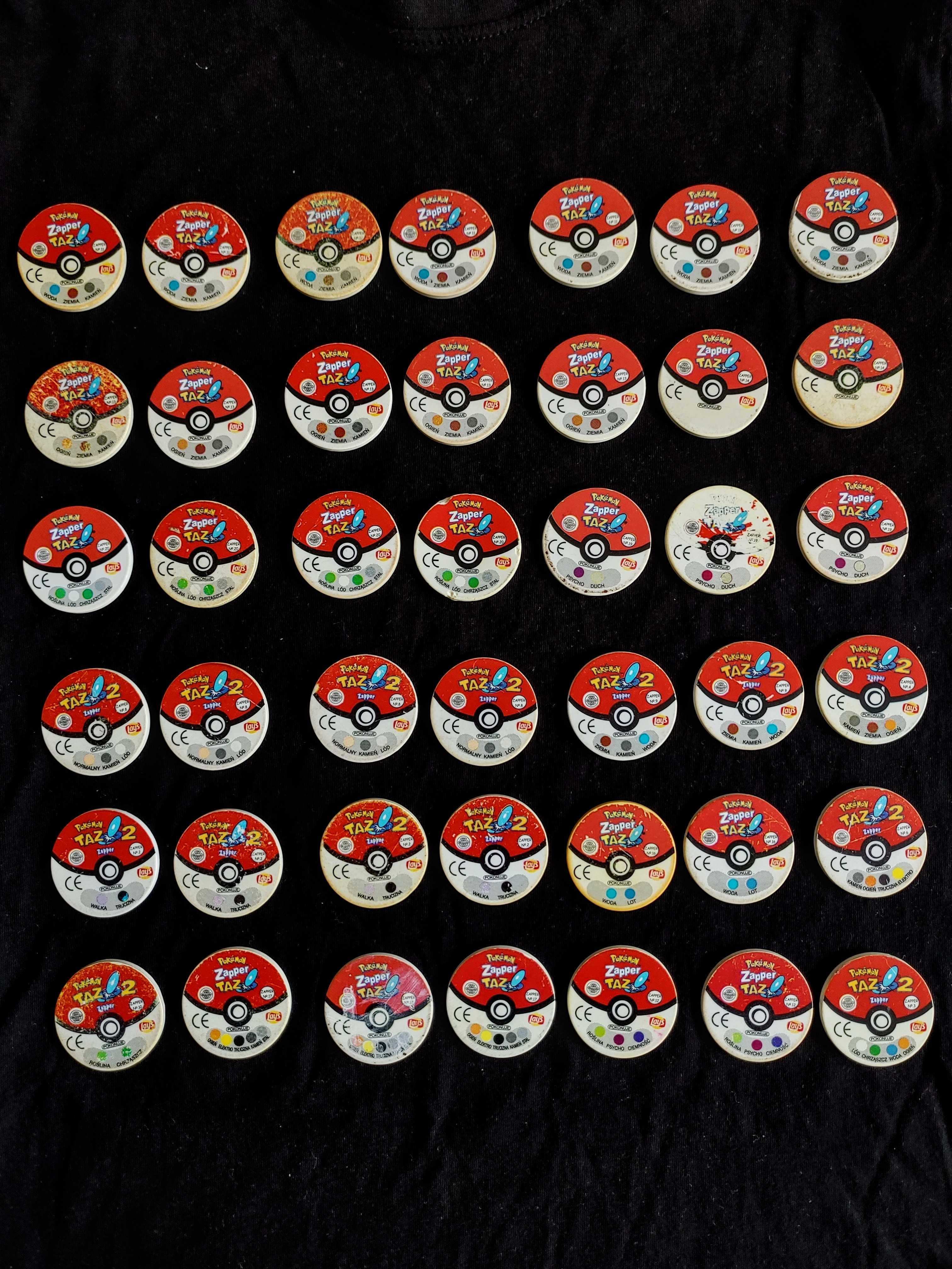 Pokemon Tazo, Pokemon Zapper, Kapsle Pokemon, NAJWIĘKSZA kolekcja w PL