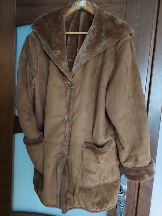 Ciepły kożuch brązowy 50 52