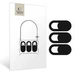 Zaślepka Tech-Protect Cam Fit+ 3-pack na kamerę w laptopie - czarna