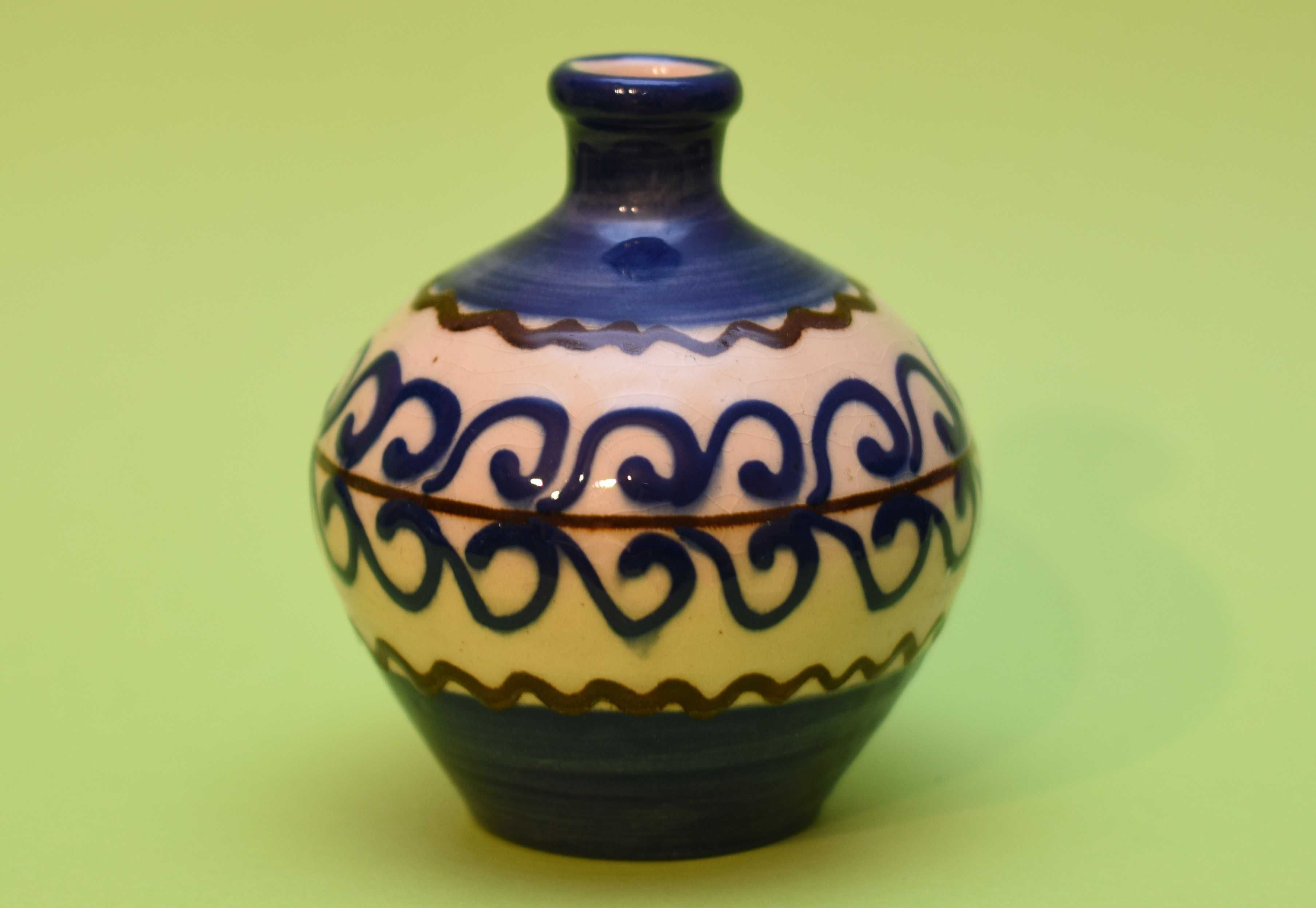 Wazonik ręcznie malowany ceramiczny