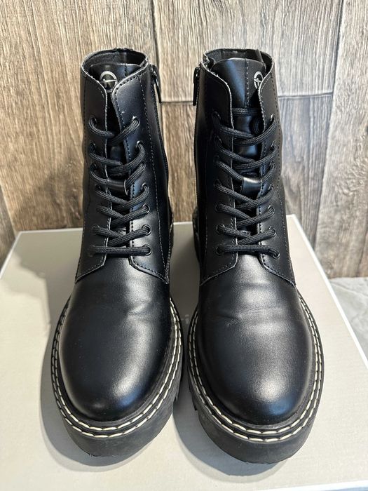 Buty damskie czarne botki kozaki Tamaris 38