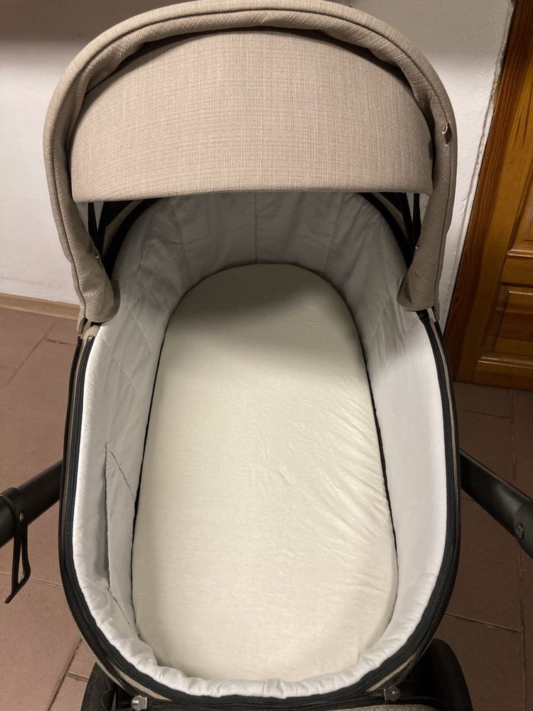 Wózek ROAN BASS NEXT 2w1 / 3w1 / 4w1 baza Isofix Beżowy