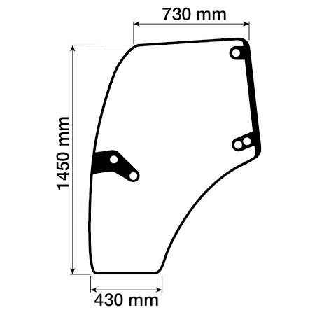 szyba drzwi lewe Deutz-Fahr Agrotron K 410 K 420 K410 K420 ACX540