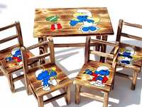 Stolik+4 krzesełka mebelki drewniane dla dzieci ! PROMOCJA !