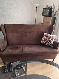 Sofa  3-osobowa brazowa welurowa