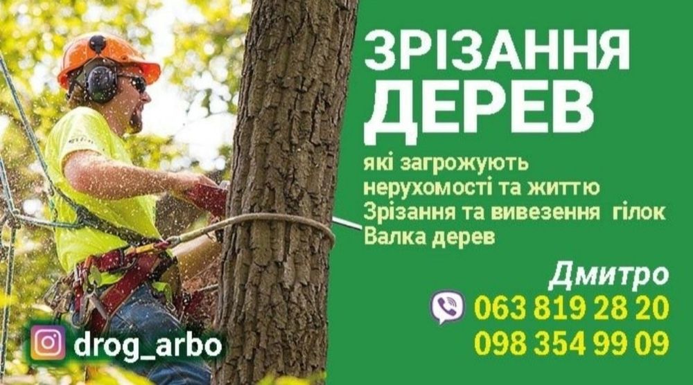 Зрізання, обрізання, кронування зрізка зрізання дерев