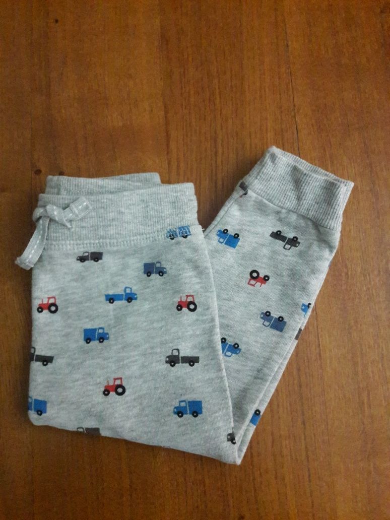 H & M spodnie joggers ideał cotton elastan auta r 6-9 m i 74