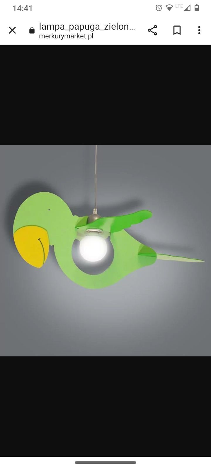 Lampa, żyrandol papuga