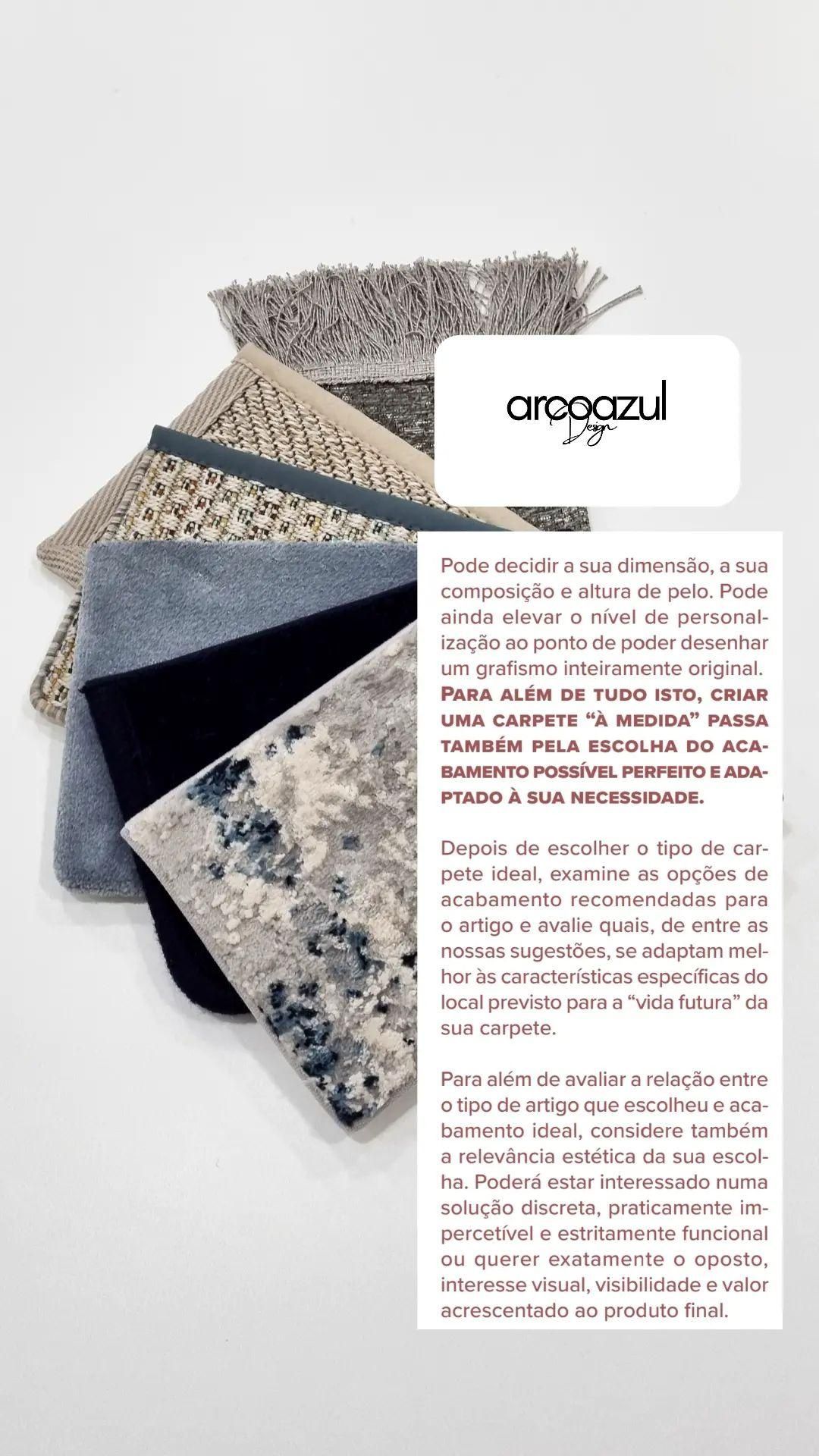 Tapete 100% Lã em 5 cores por Medida By Arcoazul