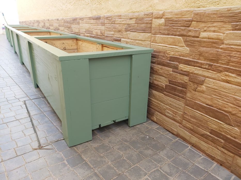 Floreira vaso canteiro madeira