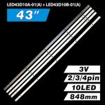 LED43D10A-01(A) LED43D10B-01(A) комплект LED підсвітки до KIVI 43