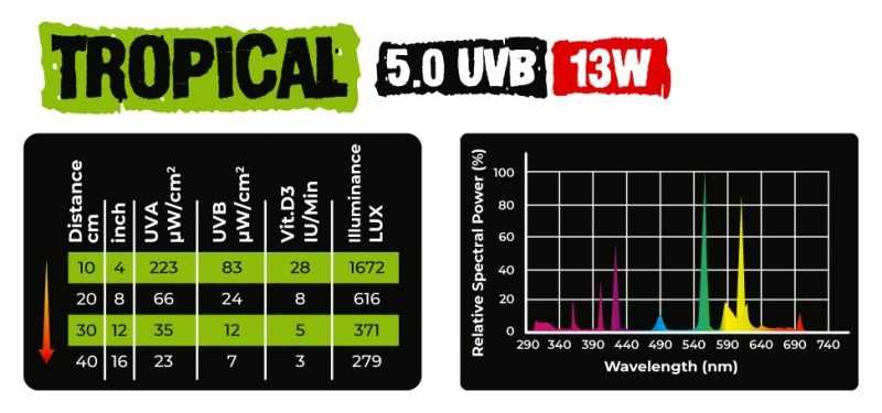 UVB-13W-5.0-TROPICAL oświetlenie żarówka/ świetlówka