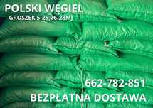 POLSKI WĘGIEL Groszek (5-25) 26-28MJ - Dostawa Gratis FAŁKÓW !