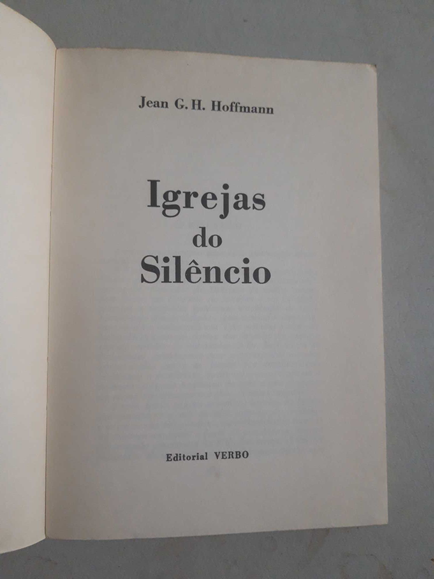 Livro PA-6 - Jean G. H. Hoffmann - Igrejas do Silêncio