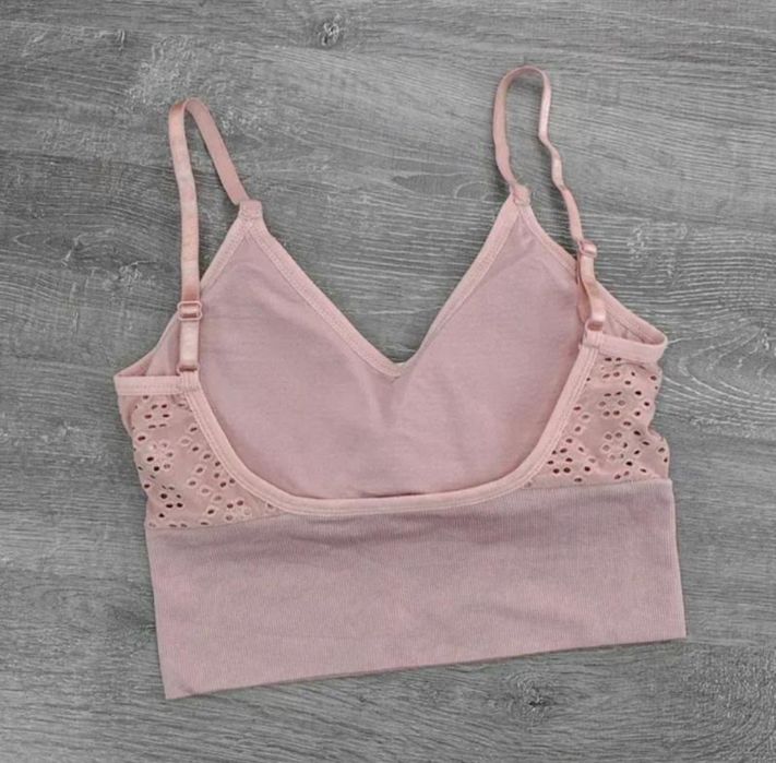 Пудровий топ бретелі регулюються