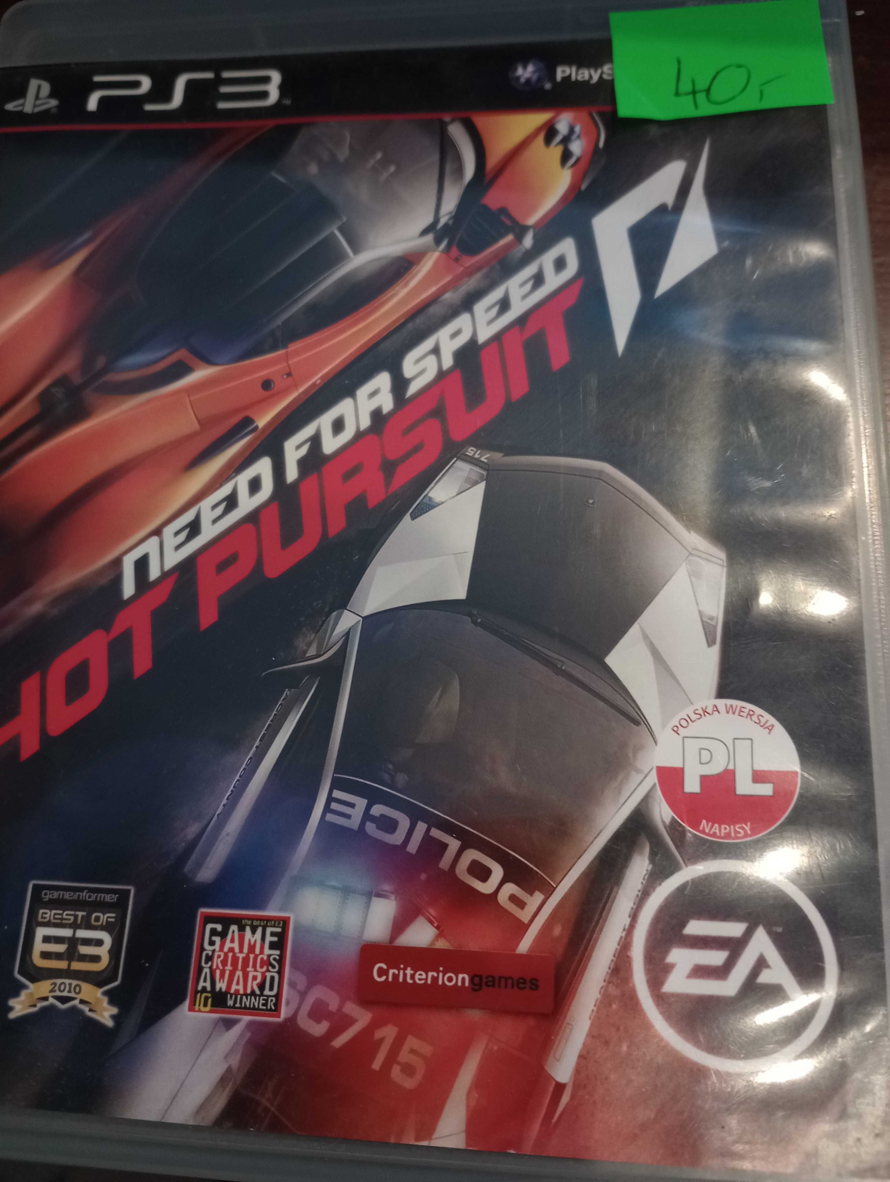 PS3 Need For speed Hot pursuit PlayStation 3 pl