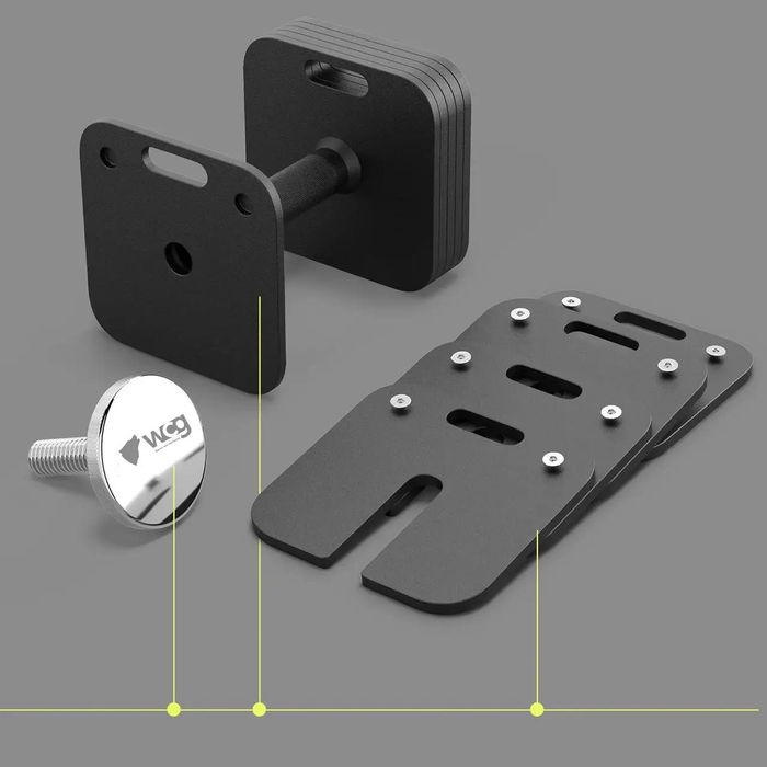 Модульна гантель 24 кг зі швидким регулюванням квадратна WCG