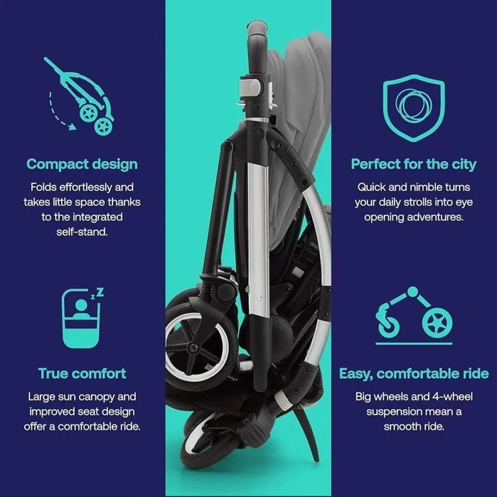 Bugaboo Bee 6 Innowacyjny Miejski Wózek Dziecięcy, Lekki i Zwrotny